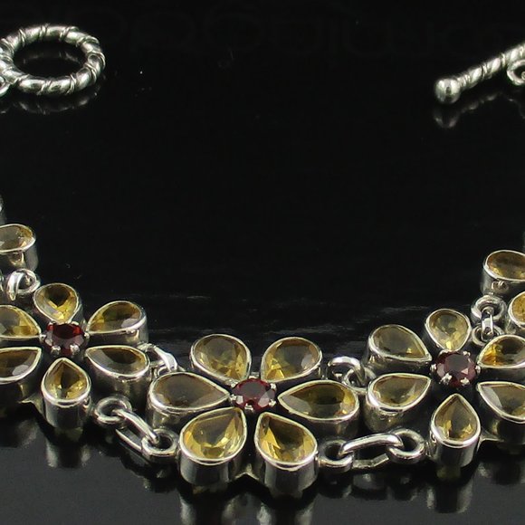 Citrine & Garnet Artisan Crafted 8.70ct Bracelet - Picture 4 of 7